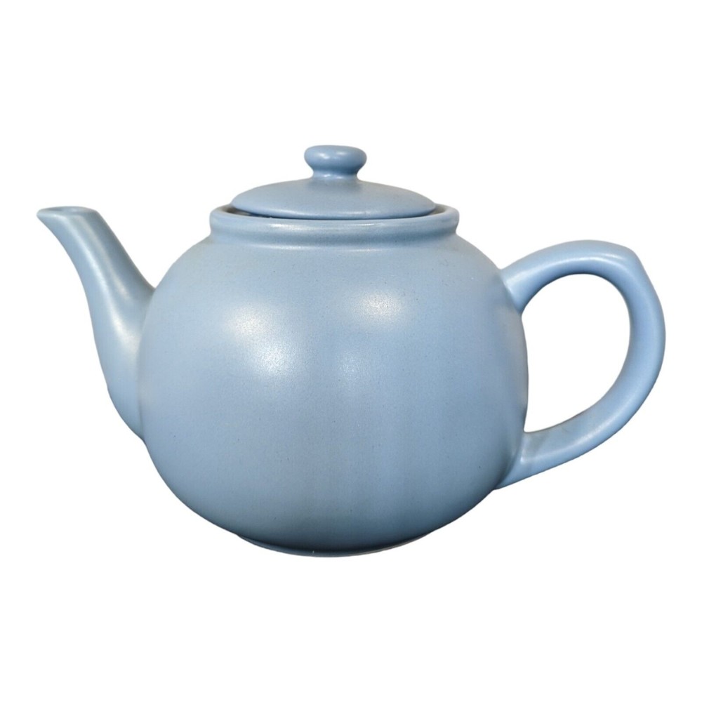 Vintage Blue Ceramic Teapot By Design PAC Inc